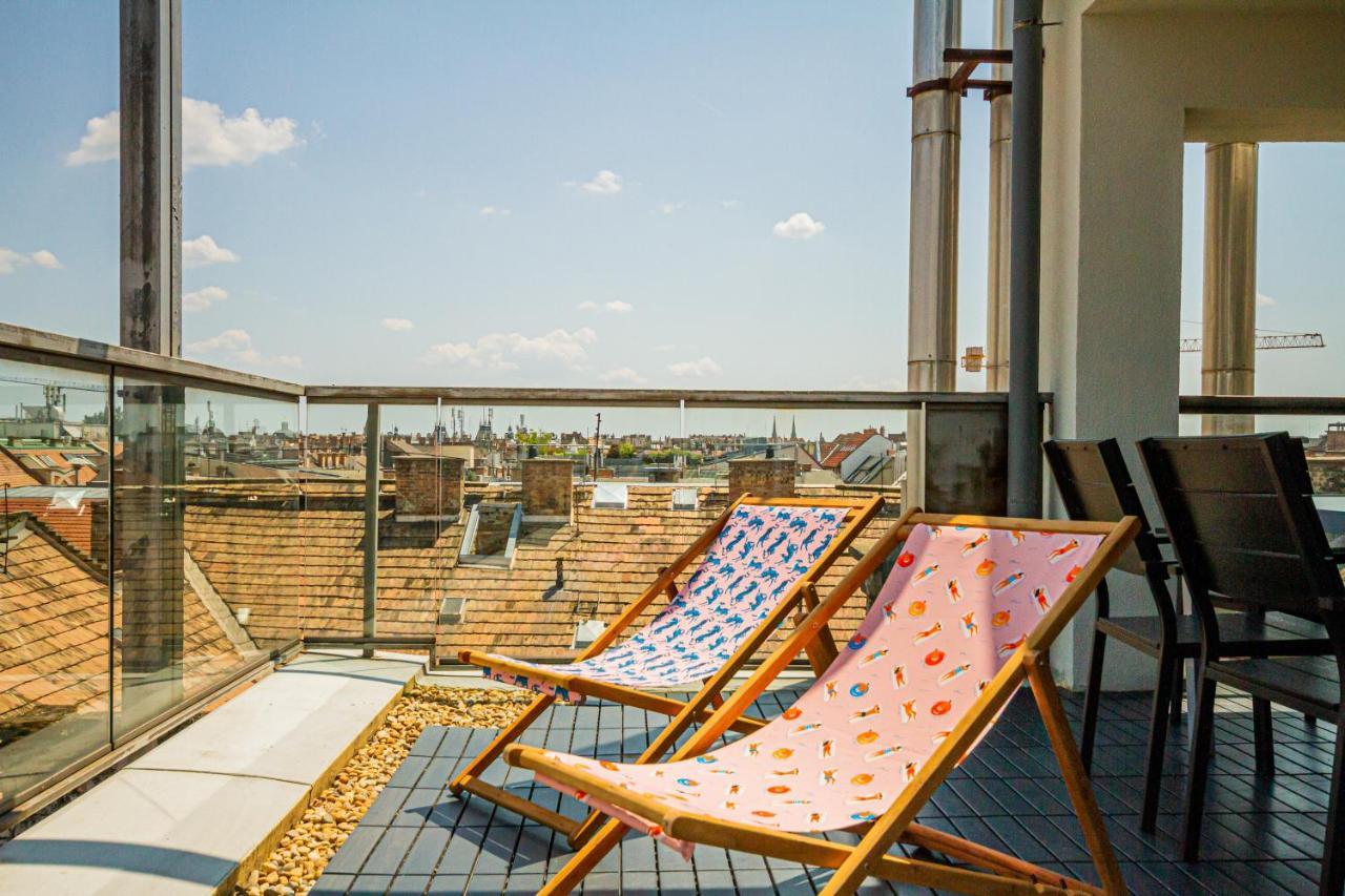 Luxury Apartment With Balcony In Downtown Budapešť Exteriér fotografie